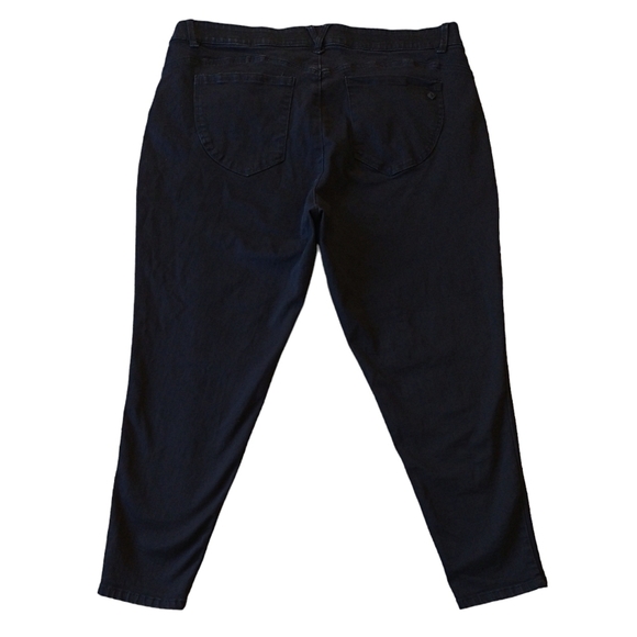 Democracy Ab Technology Black Skinny Jeans Elastic Waistband Tummy Control - Picture 3 of 9